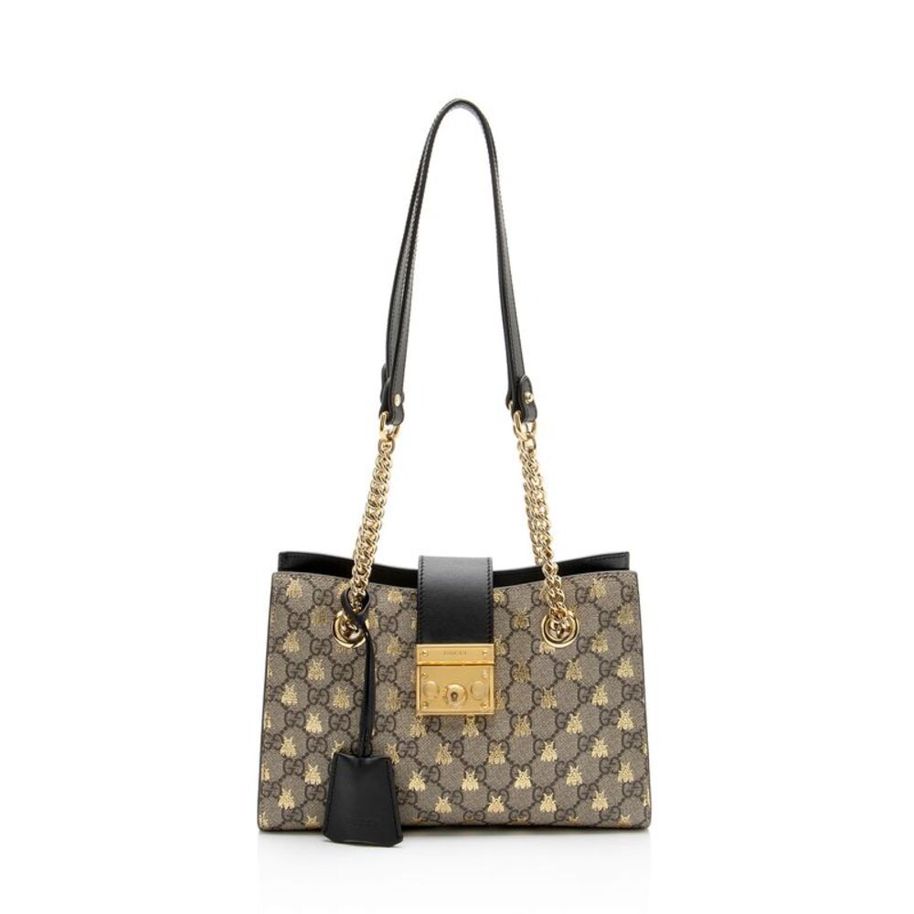 Gucci GG Supreme Bees Padlock Small Tote